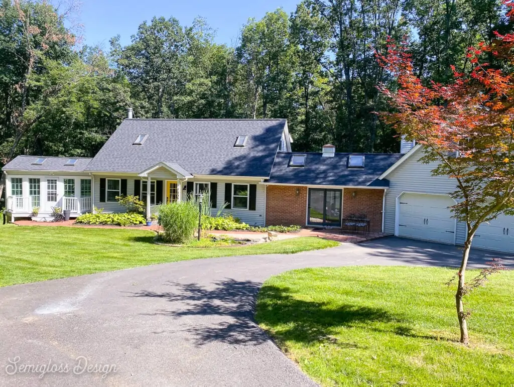 front yard of cape cod house