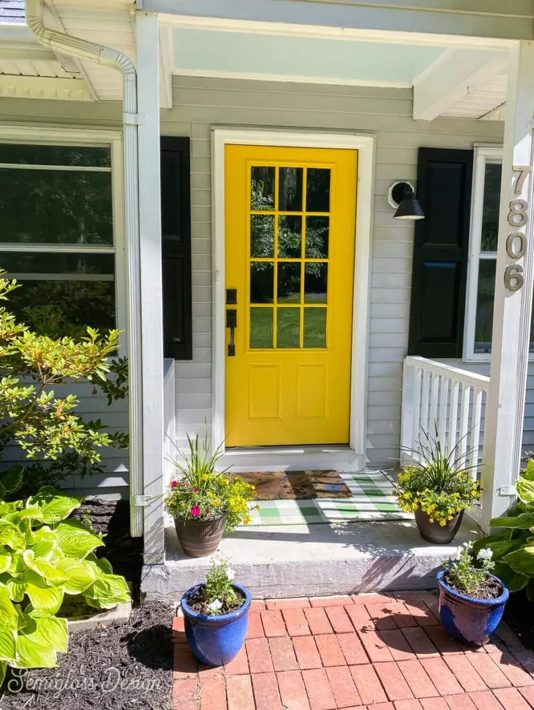 front doorway staged to sell