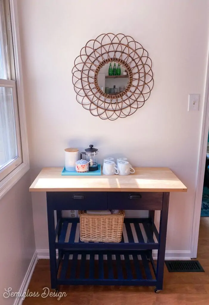 coffee station in kitchen