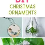 collage of DIY Christmas ornaments