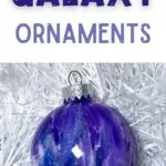 purple and blue paint swirl ornament