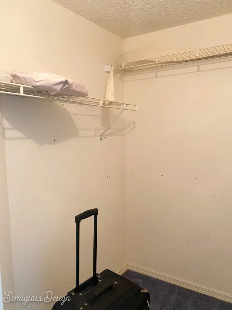 primary closet before