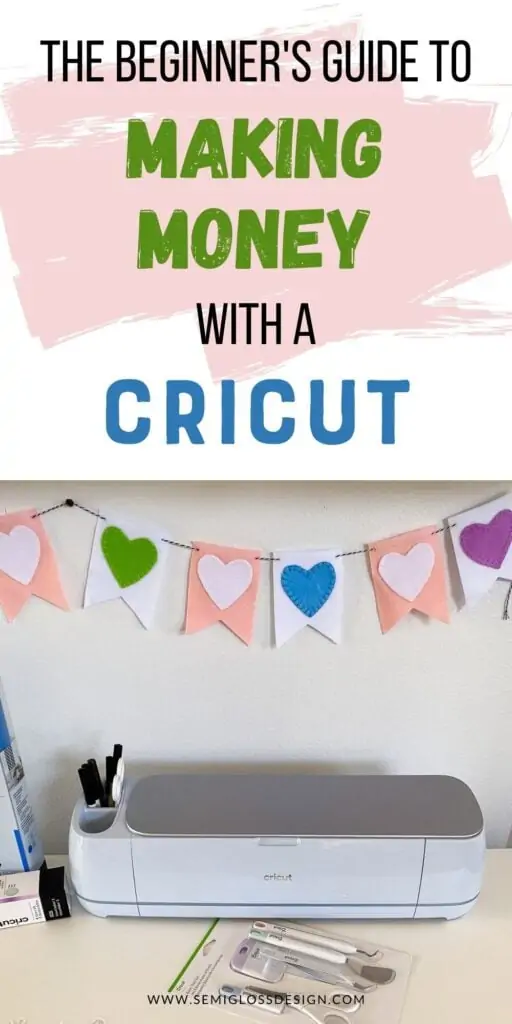 cricut maker 3 with heart banner in background