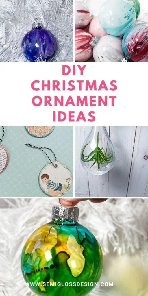 collage of handmade ornaments