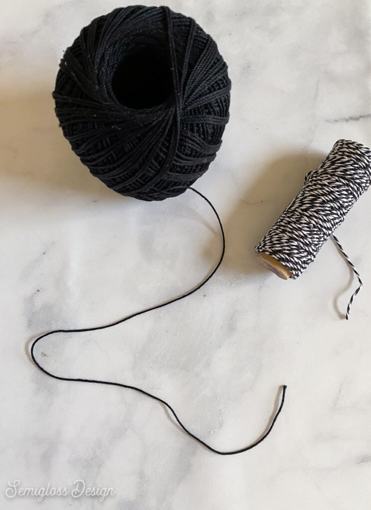 black string and baker's twine