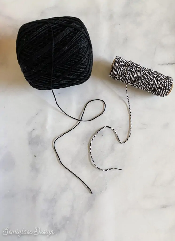 black string and baker's twine