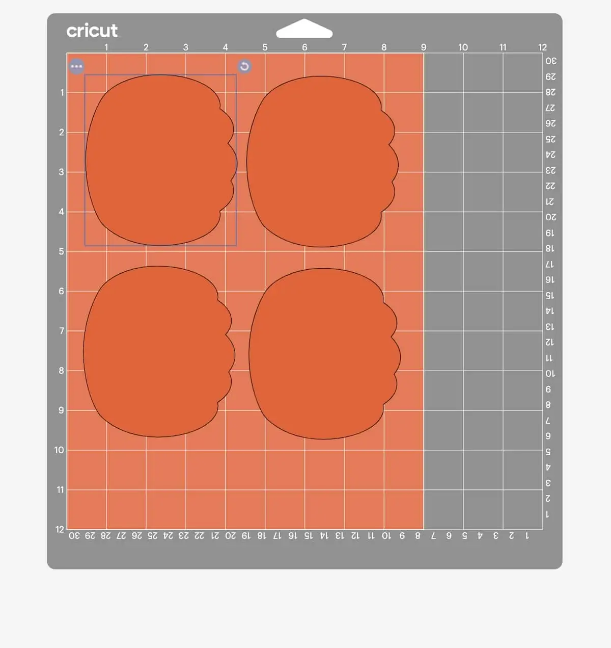 screenshot of cricut design space cutting pumpkins