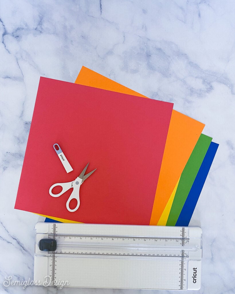 cricut cardstock and scissors