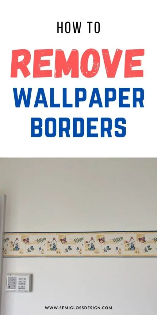 floral wallpaper border on white wall