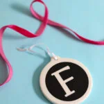 Monogram ornament with letter F