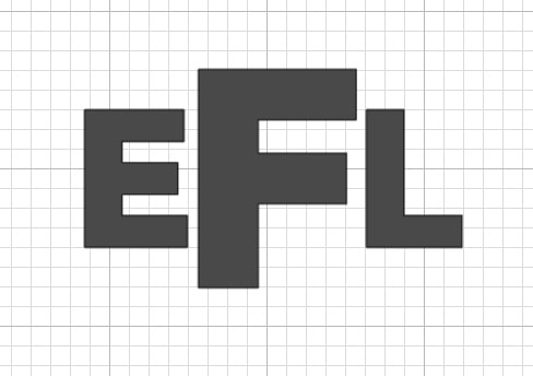 monogram with letters E, F, and L