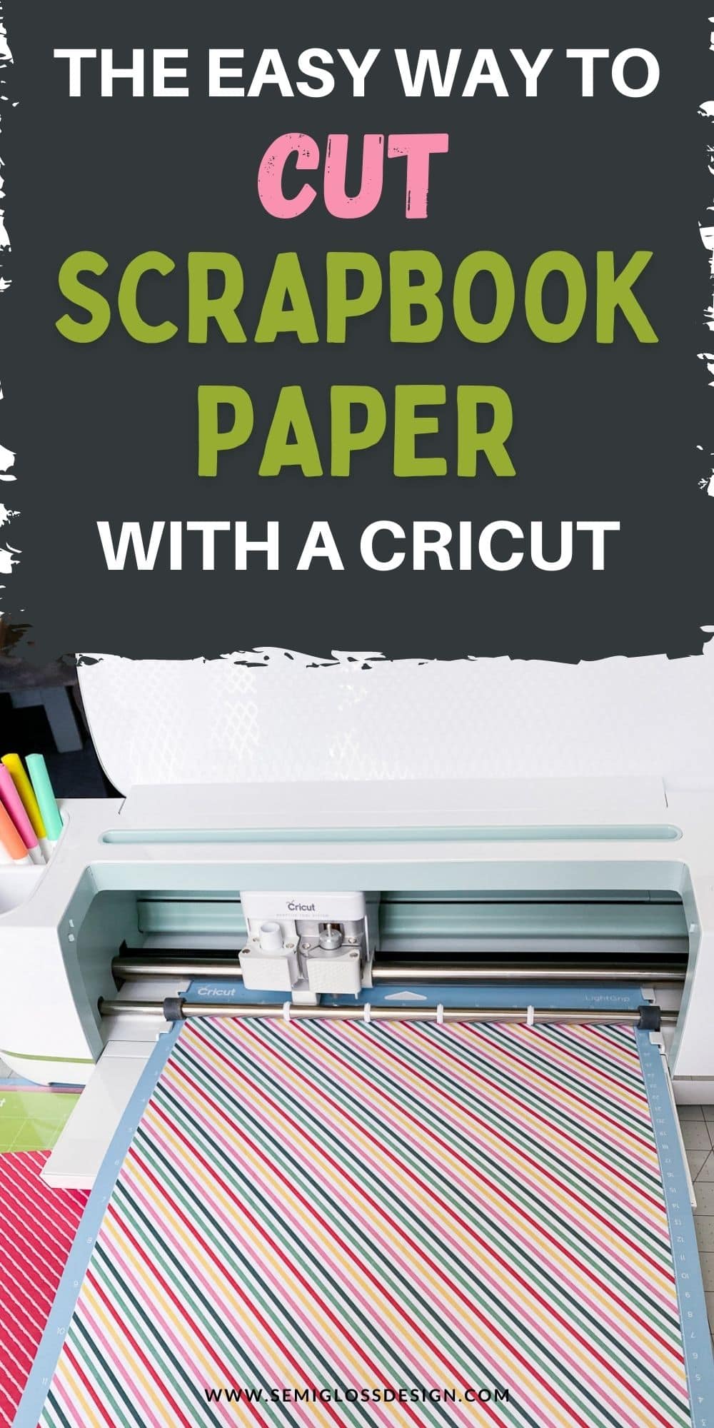 cricut maker cutting striped paper