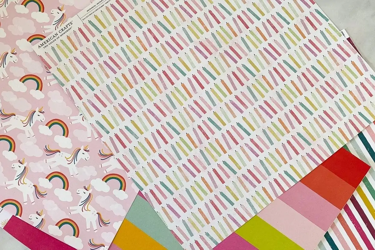 colorful scrapbook paper