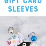 winter patterned gift card sleeves and ornaments