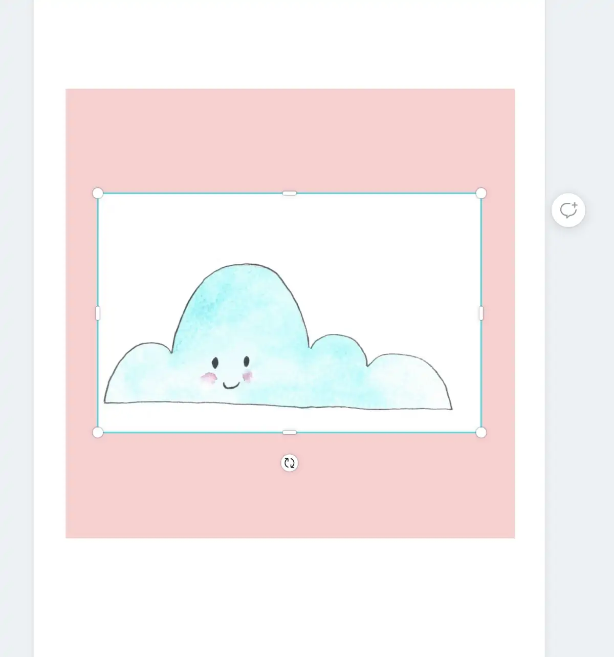 cloud scan on pink background