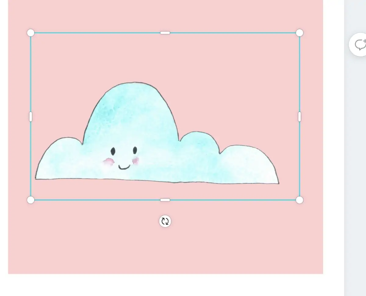 watercolor cloud on pink background