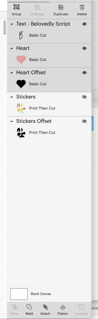 screenshot of cricut design space