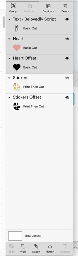 screenshot of cricut design space