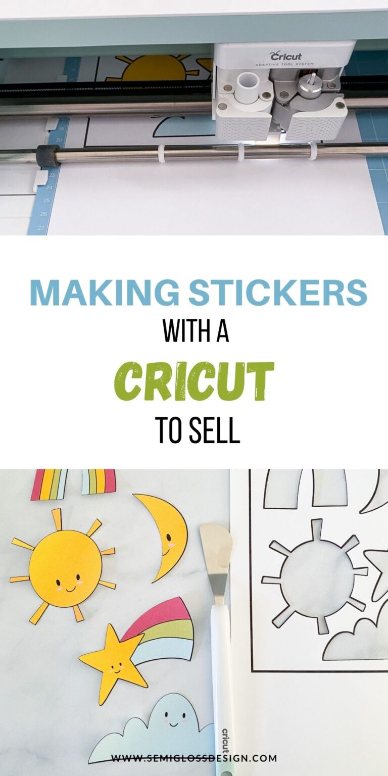 How to Make Stickers with a Cricut to Sell Semigloss Design