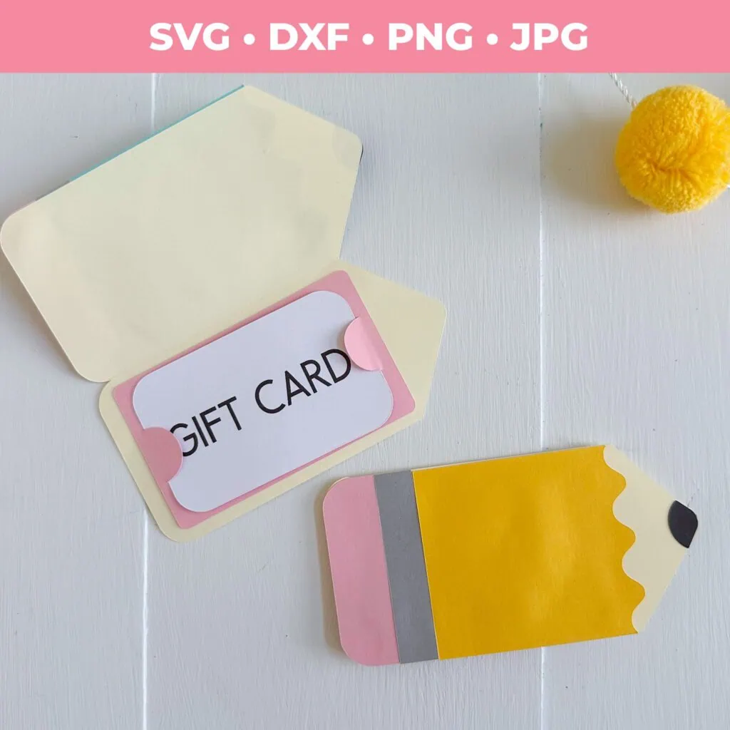 pencil gift card holder