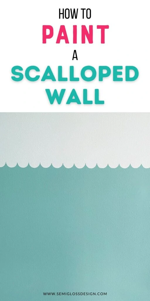 aqua scalloped wall