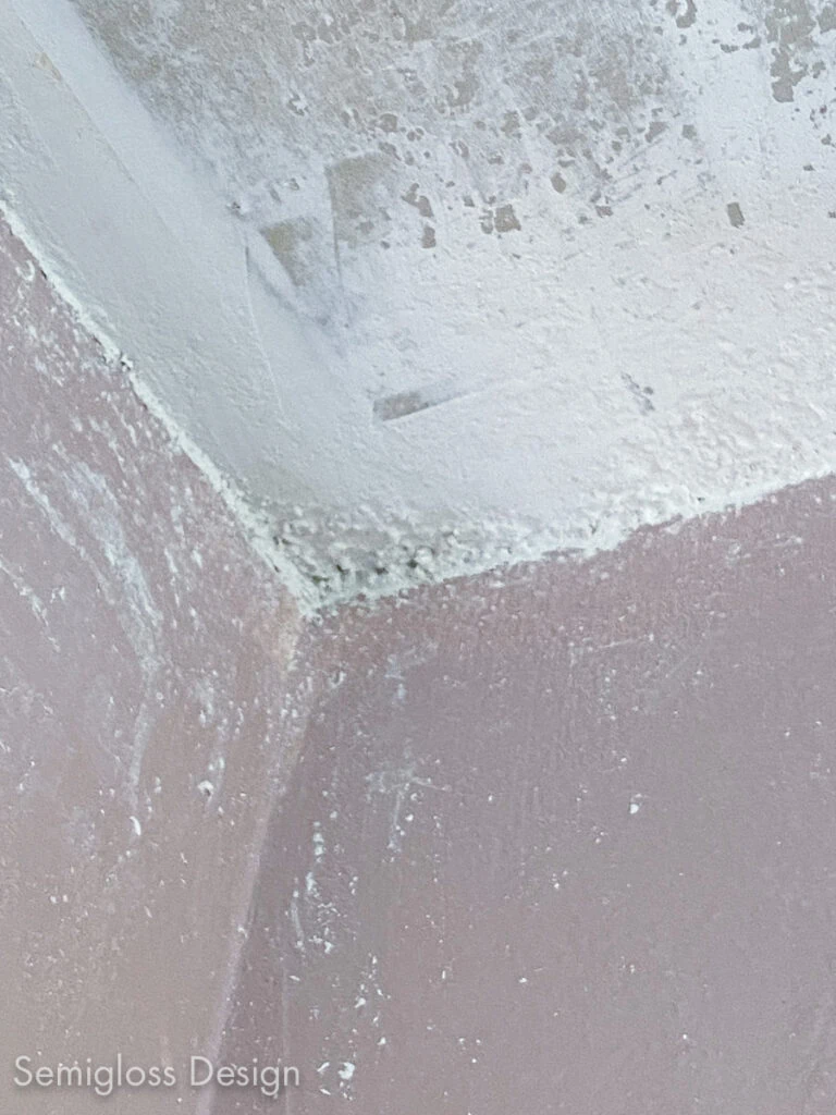 ceiling with texture being removed