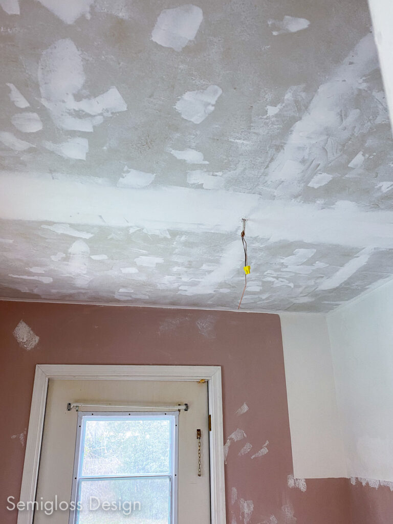 repairing popcorn ceiling after removal