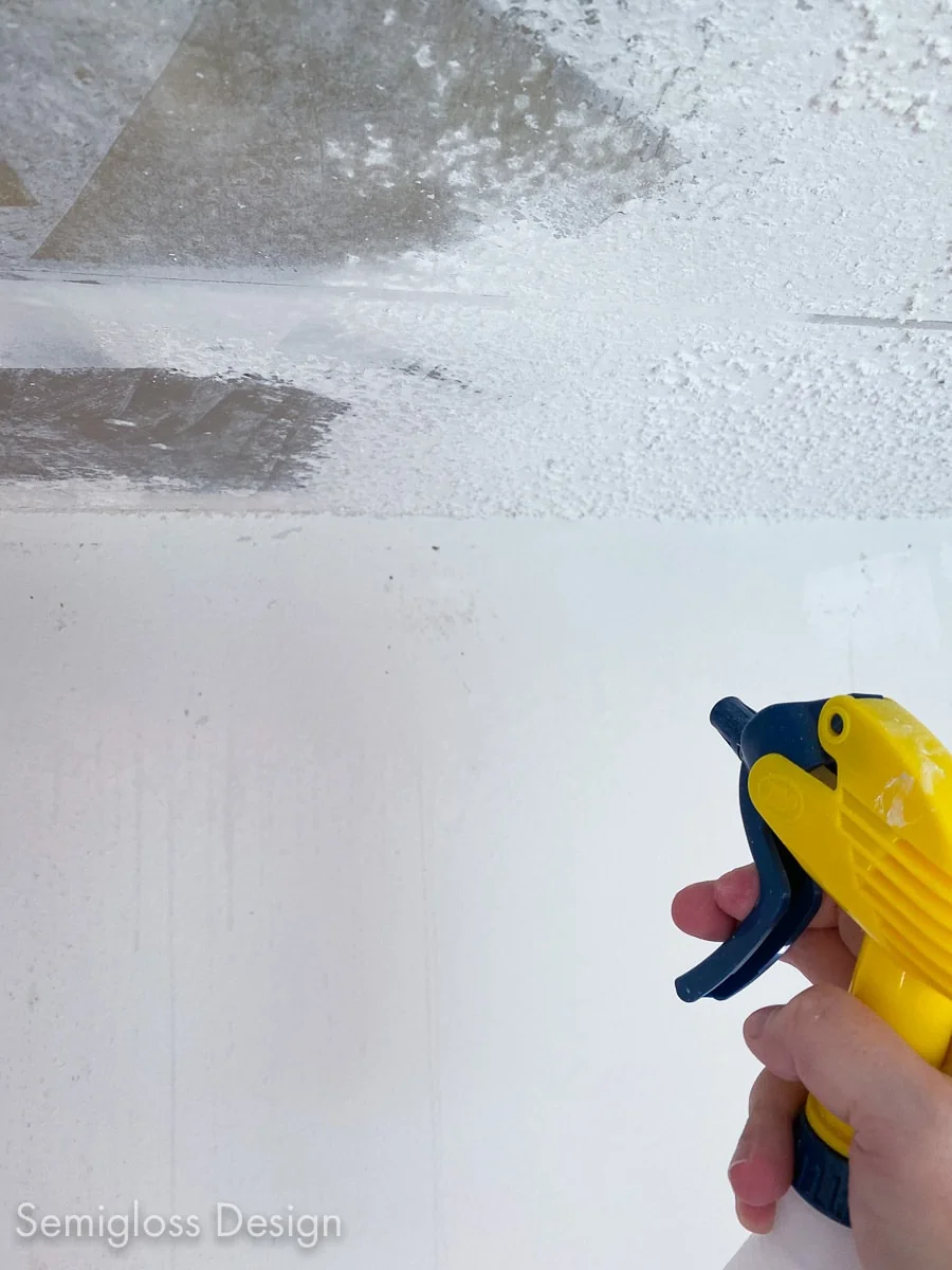 spraying ceiling