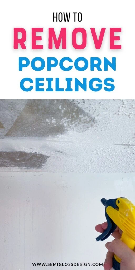 spraying popcorn ceiling