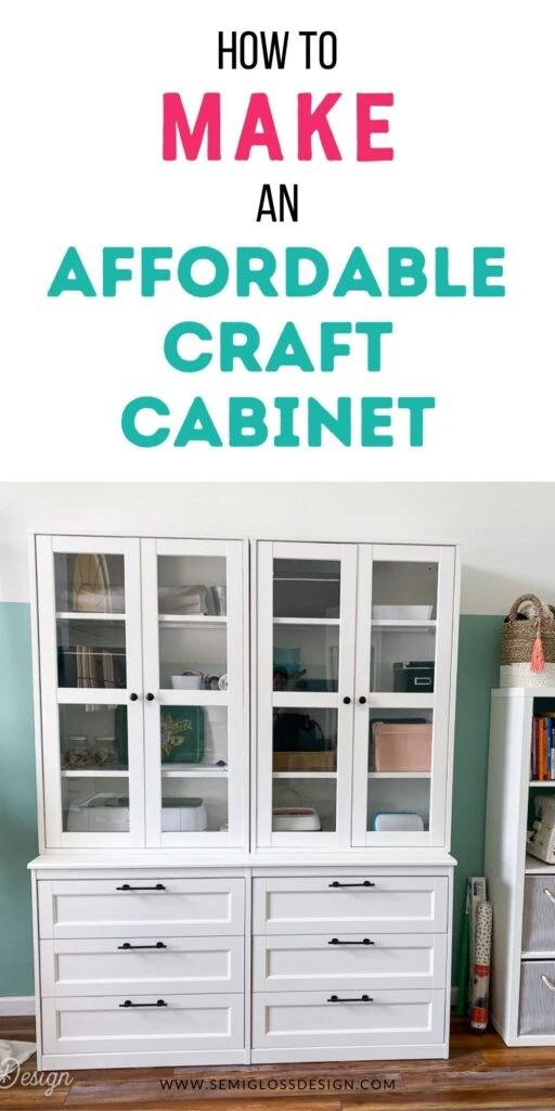 white cabinet for crafts