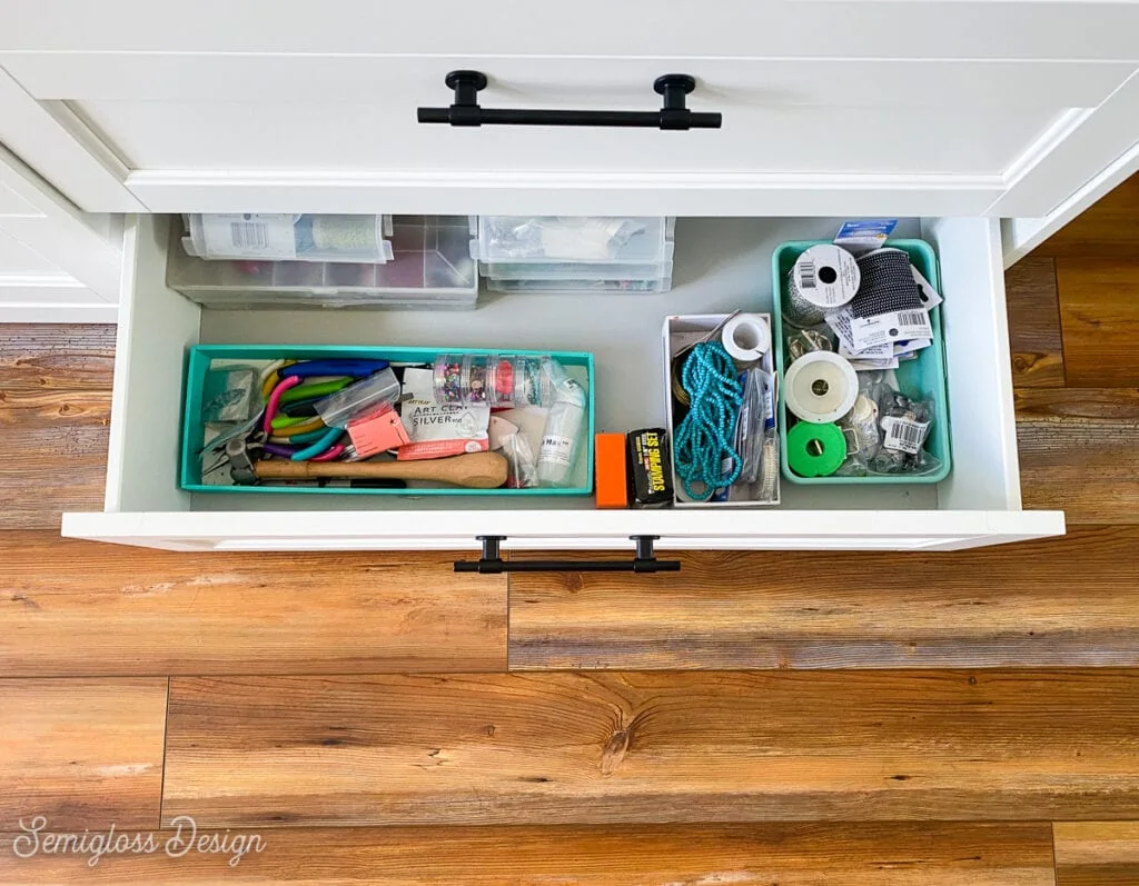 jewelry supplies in drawer