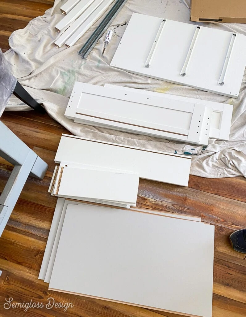 process of building IKEA dresser