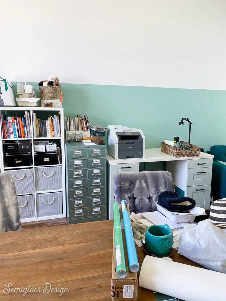 bookshelf and file cabinet