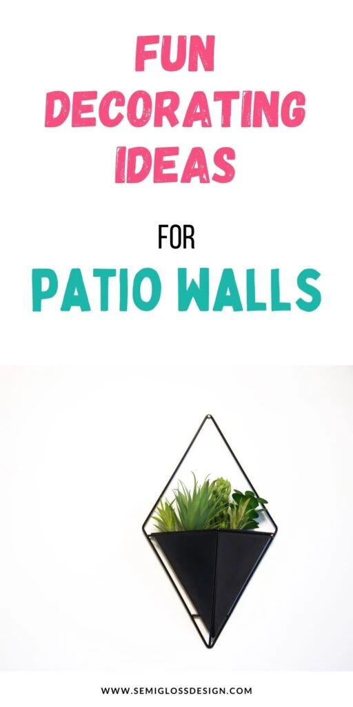 black triangle planter on white wall