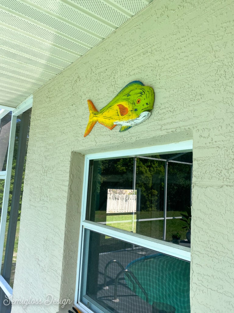 fish art above window