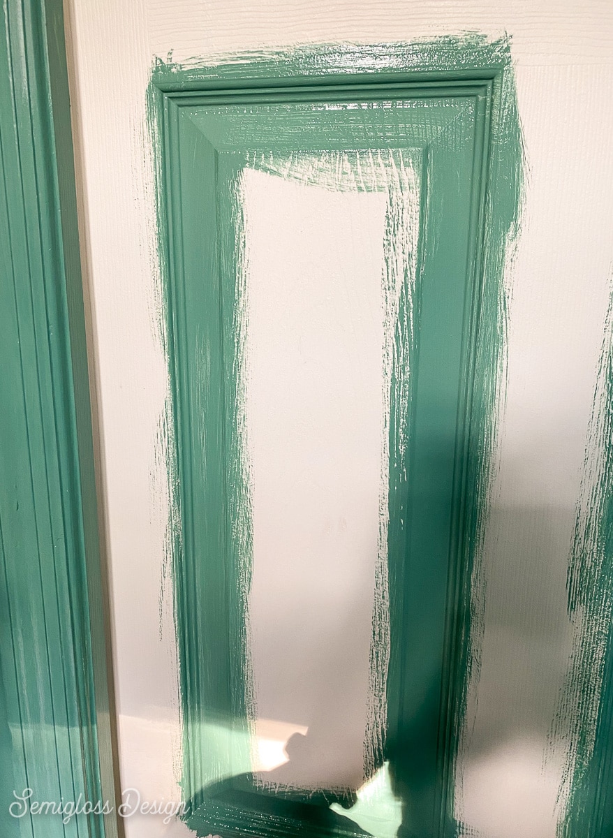 painted inset panels on door