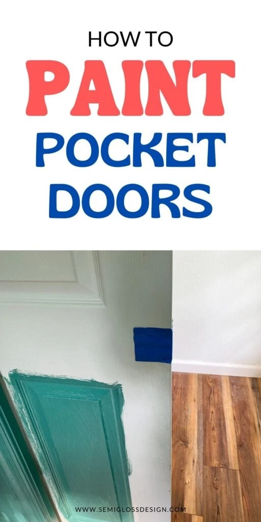 pocket door getting painted green