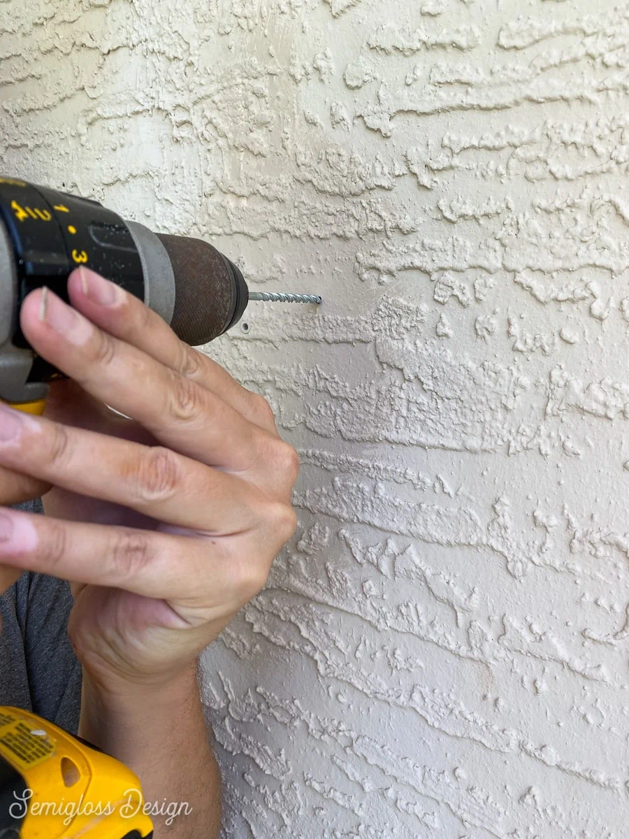 drilling into stucco wall