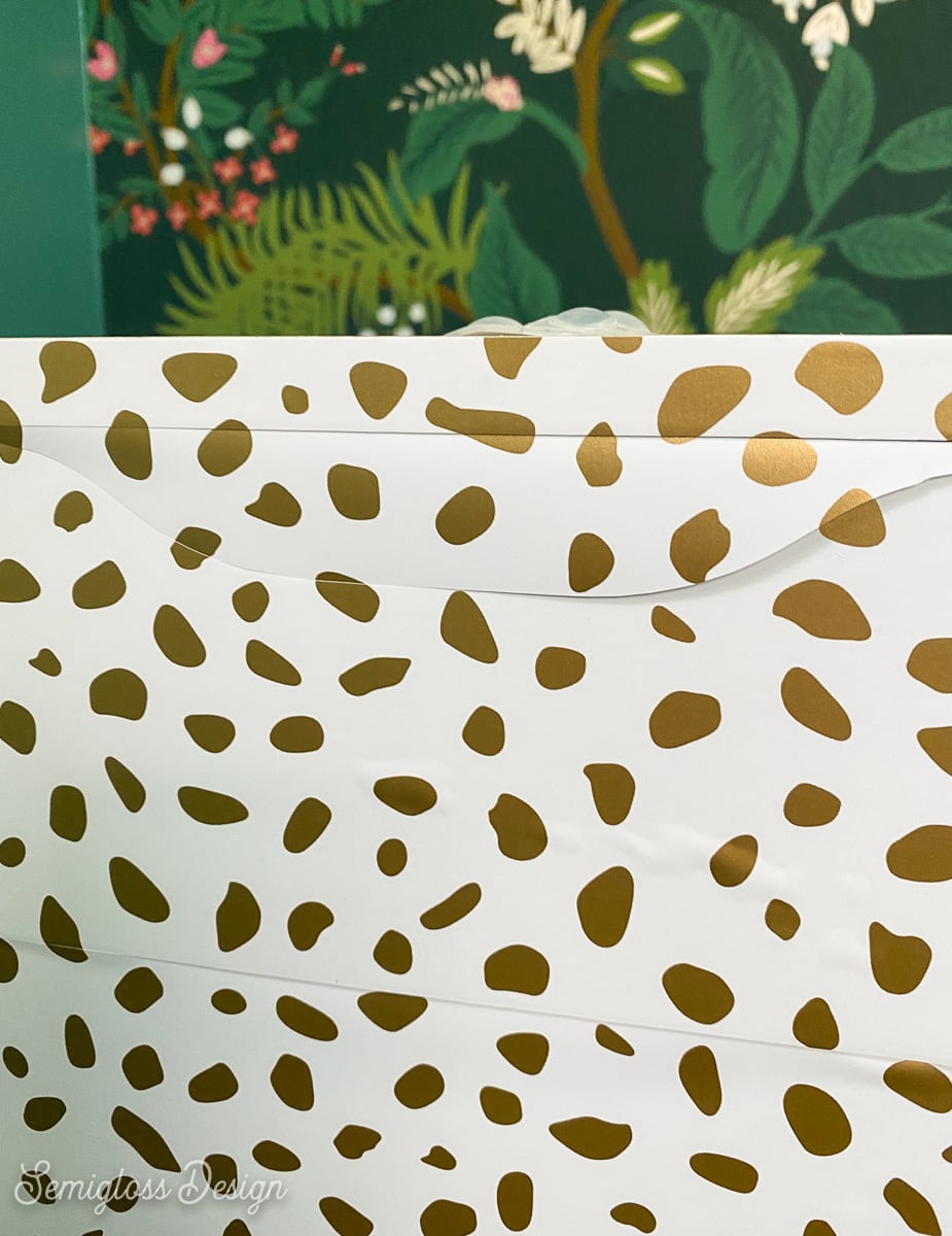 wallpaper cut from drawer handles