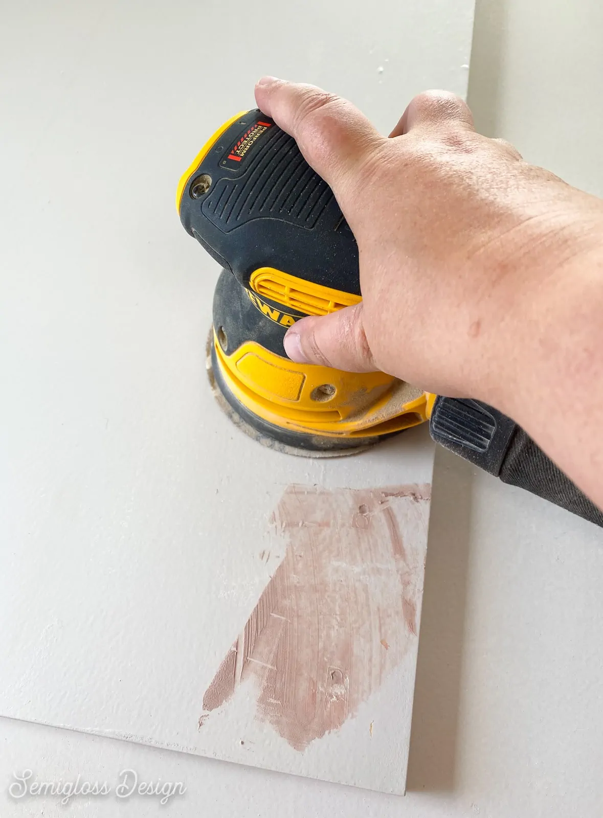 sanding kitchen drawers