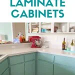 aqua cabinets in kitchen