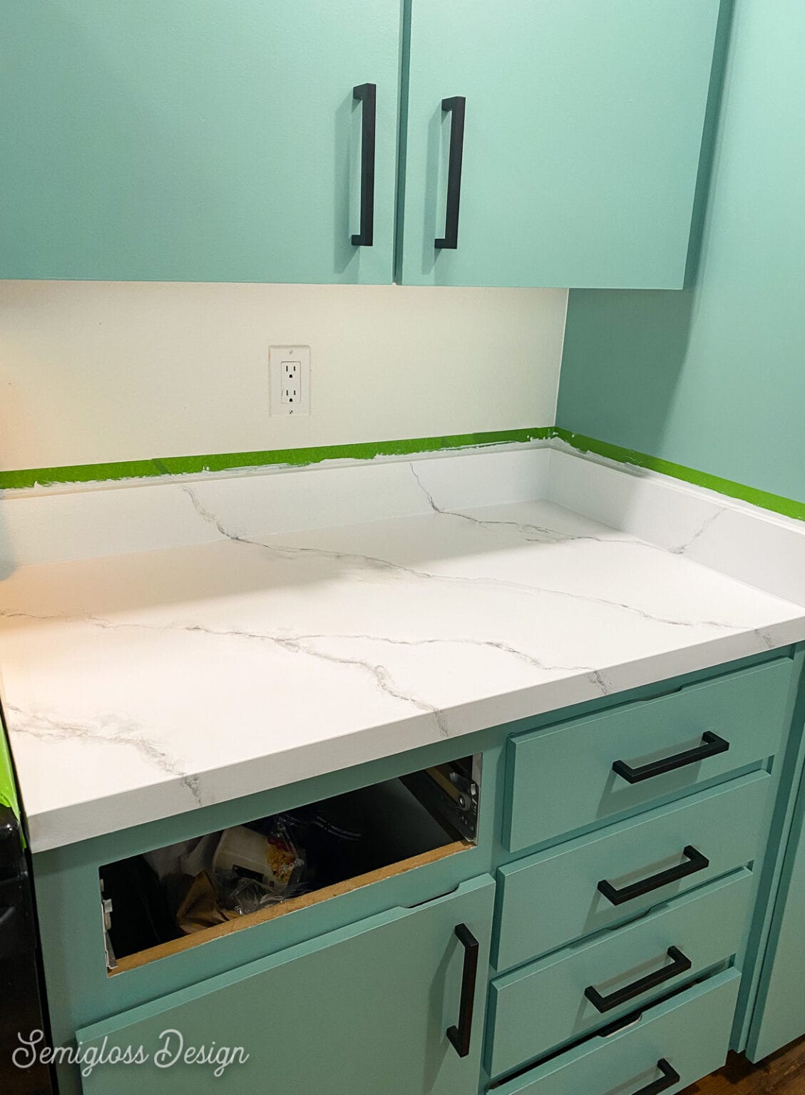 How to Paint a Countertop to Look Like Marble Budget Countertop Redo