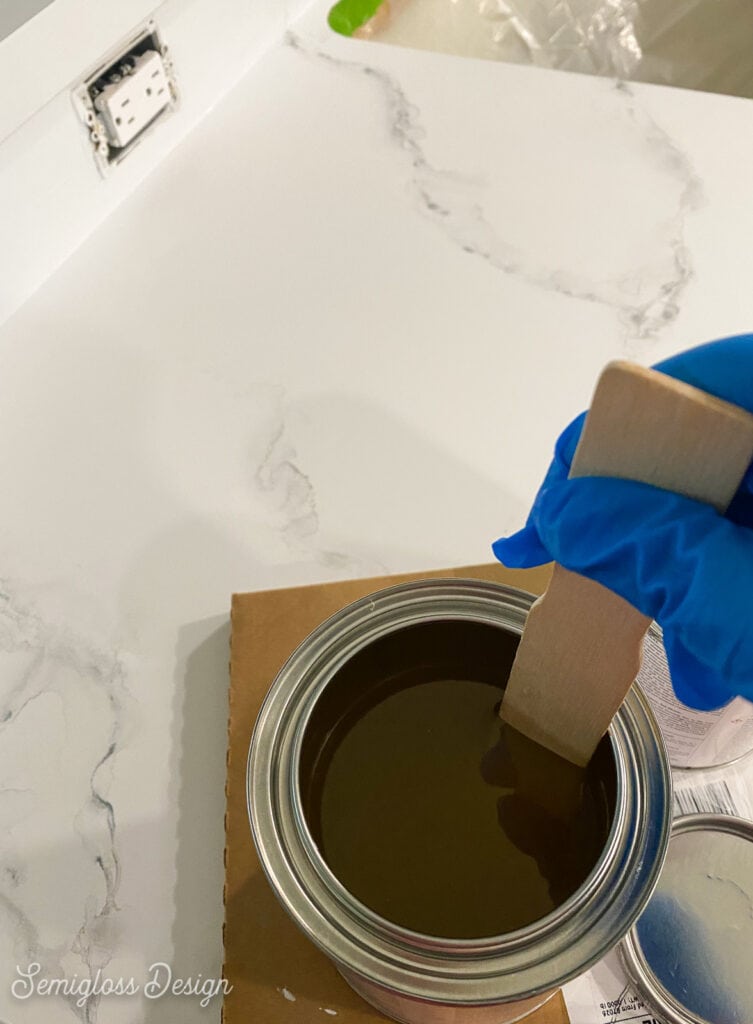 How to Paint a Countertop to Look Like Marble Budget Countertop Redo