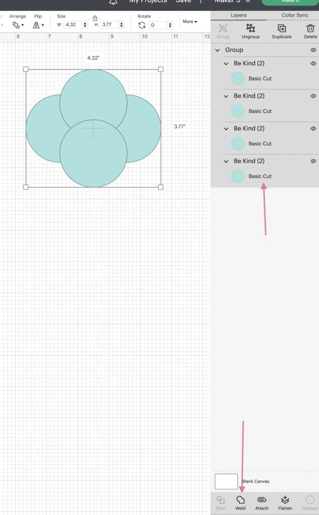 screenshot of cricut design space