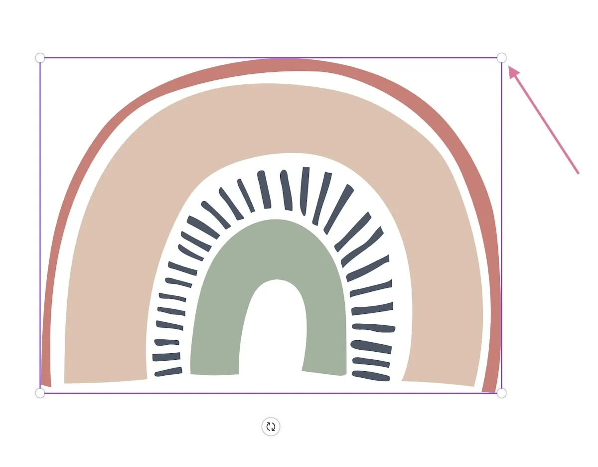 resizing graphic in canva