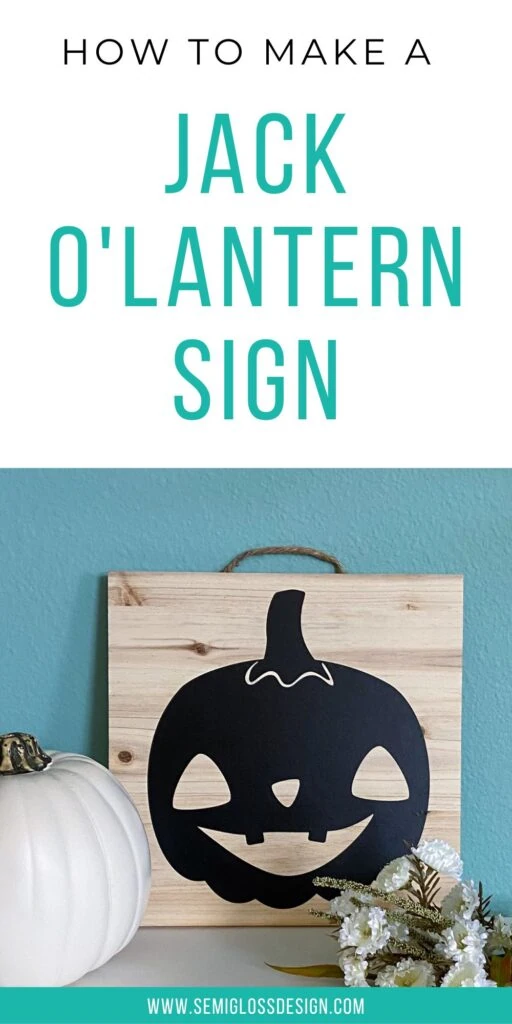 vinyl Halloween pumpkin sign 