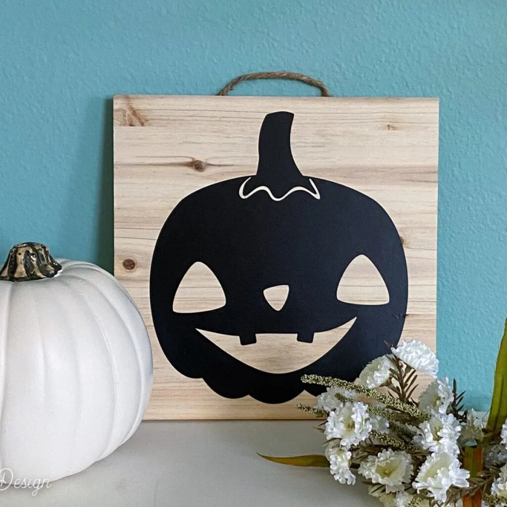 vinyl jack o'lantern sign