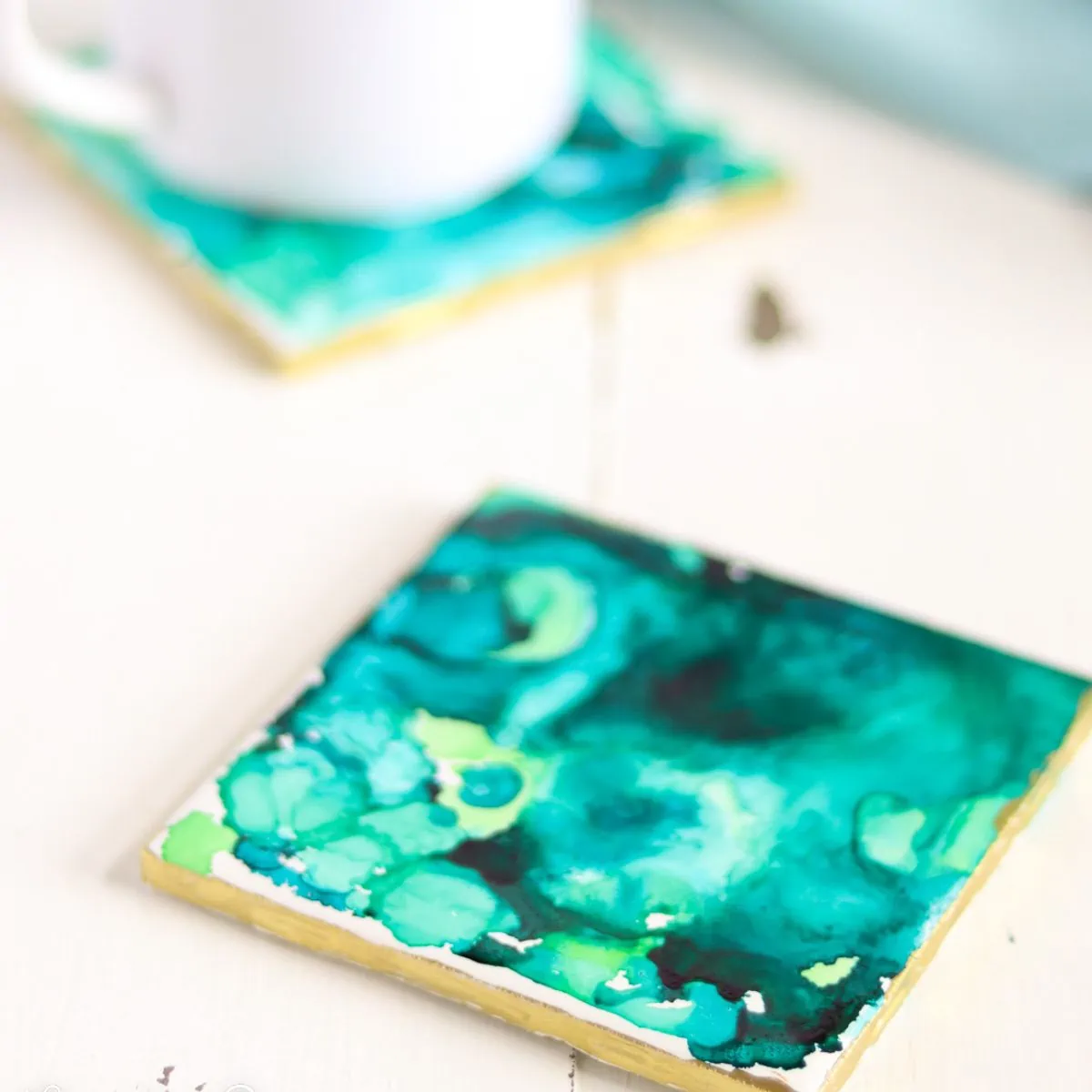 Easy to Make DIY Alcohol Ink Coasters