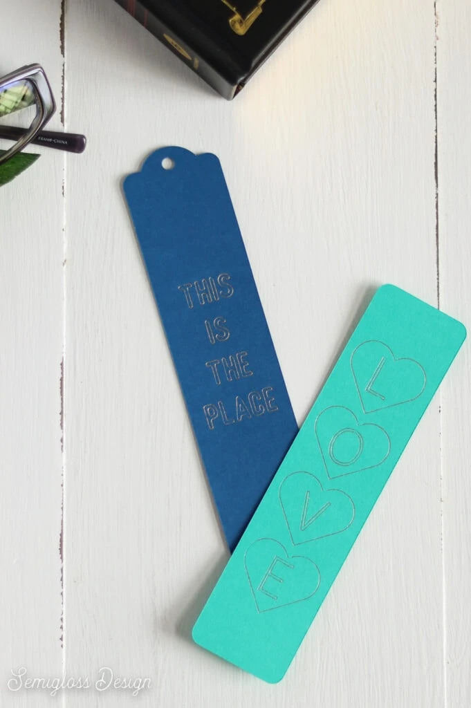 bookmarks with foil designs
