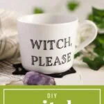 witch mug with ivy in background